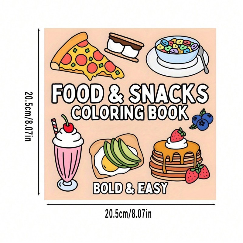 Food Snacks Coloring Book - New Food & Snack Themed Coloring