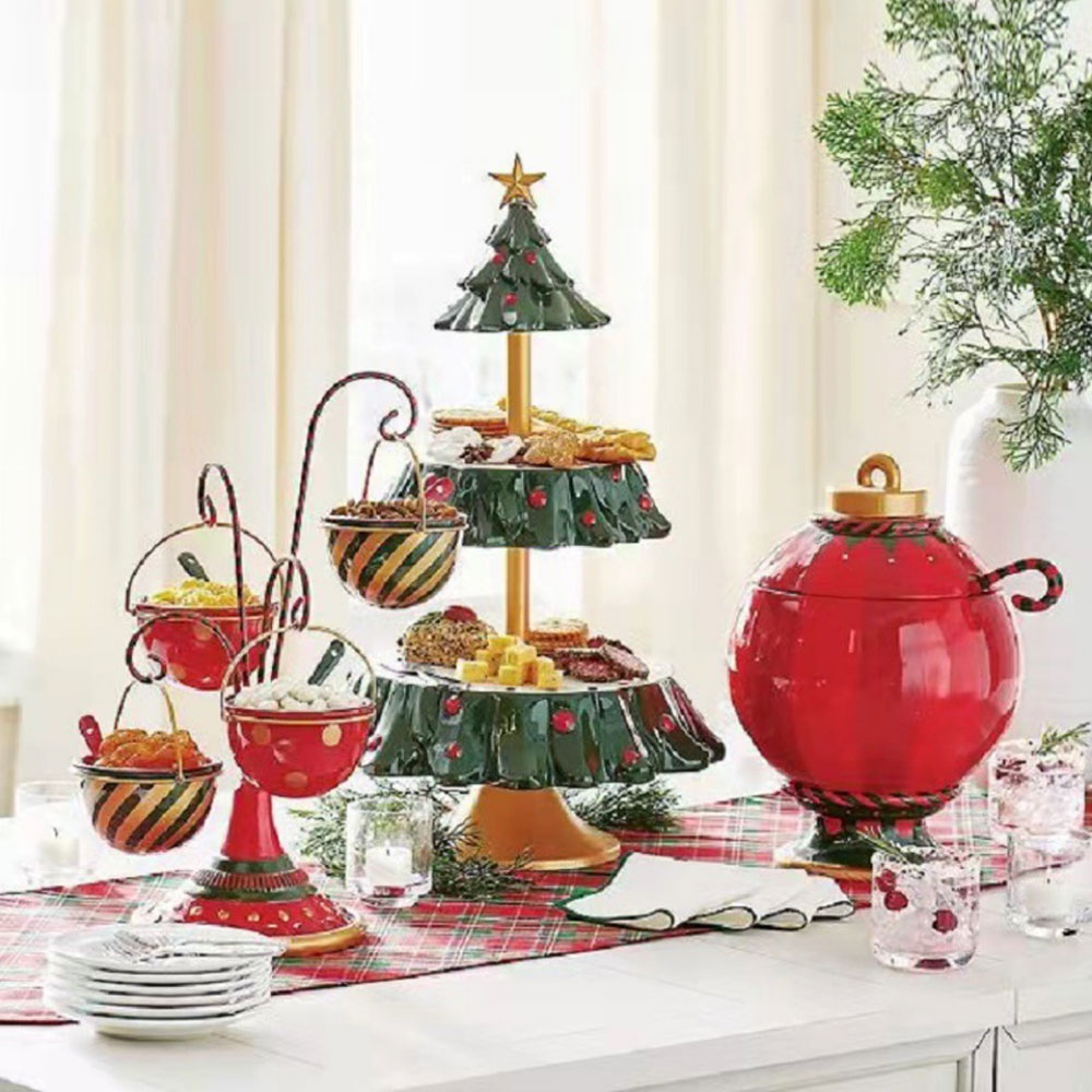 Food City Snacks - Christmas Tree Dessert Plate New Year
