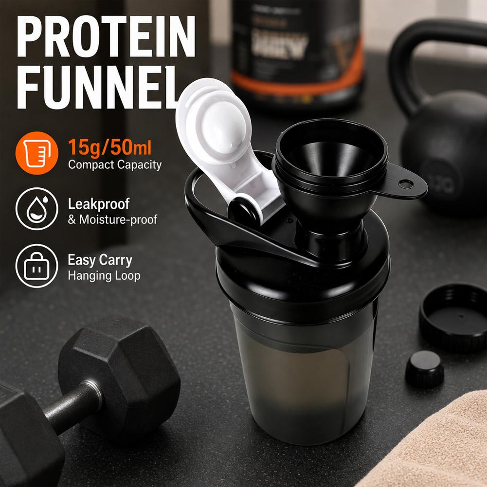 Protein Bar Box - PP Plastic Protein Powder Funnel Container