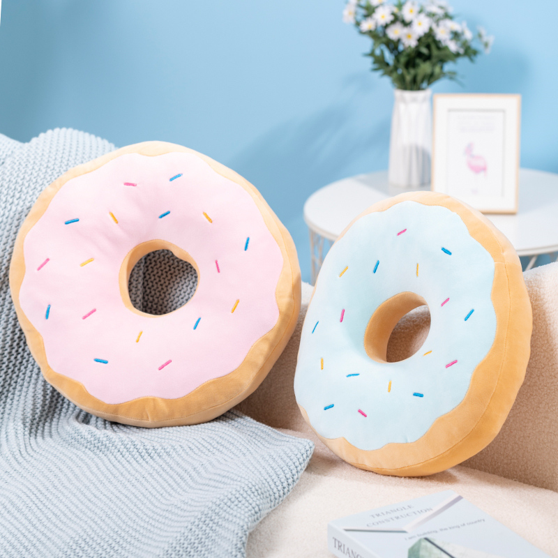 Soft Food Snacks Kids - Candy Colors Donut Plush Pillow Floor