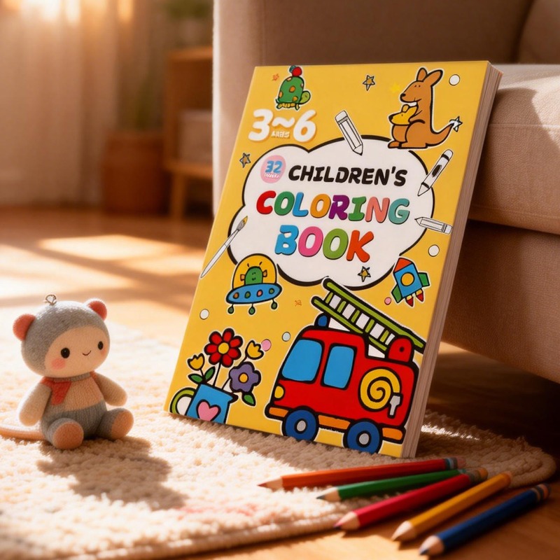 Food Snacks Coloring Book - Children's Drawing Book, Containing Colored Cases,