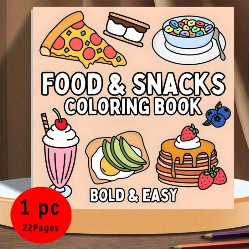 New Food & Snack Themed Colori - Food Snacks Coloring Book review and price