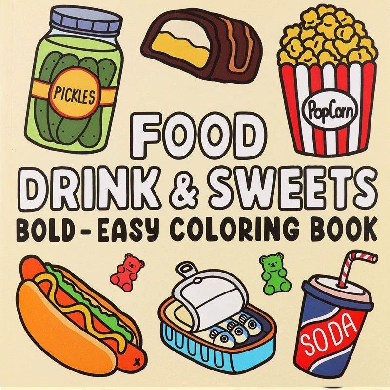 Food Drinks and Desserts Color - Food Snacks Coloring Book review and price