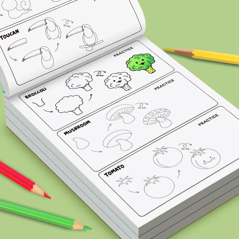 32 Pages Easy Step Drawing Col - Food Snacks Coloring Book review and price
