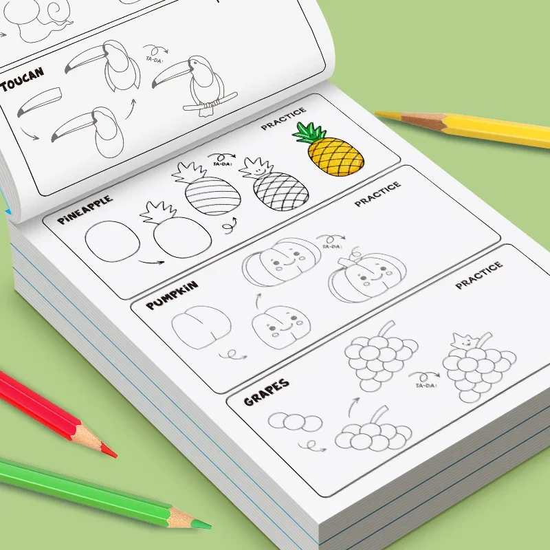 32 Pages Easy Step Drawing Col - Food Snacks Coloring Book review and price
