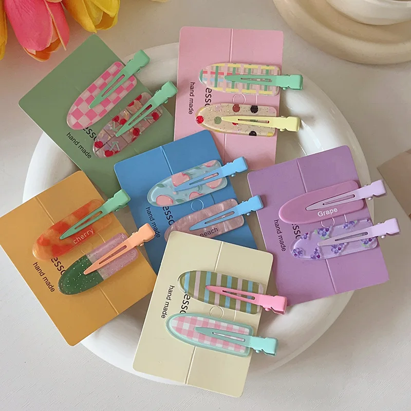 2/4pcs Candy Color Fruit Hair  - Spicy Food Snacks review and price