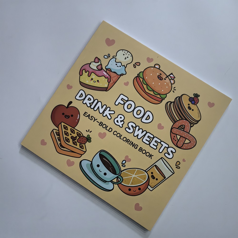 Food Drink & Sweets Easy-bold  - Food Snacks Coloring Book review and price
