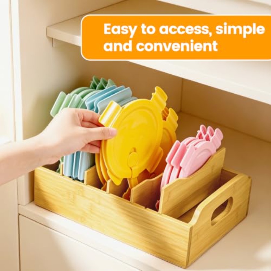 2 Pack Bamboo Lid Organizer, 1 - Food X review and price